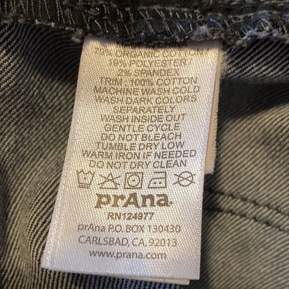 PRANA Kara Jeans Organic Cotton Stretch Denim Low Rise Slim Fit Size 2 / 26 - Picture 8 of 8